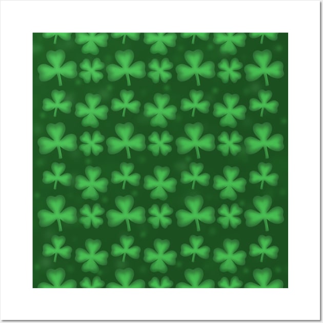 Clover Pattern Wall Art by Purrfect